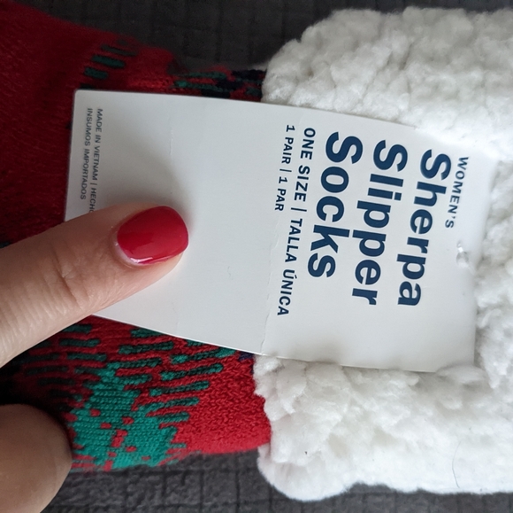 Sherpa lined slipper socks - Picture 2 of 5
